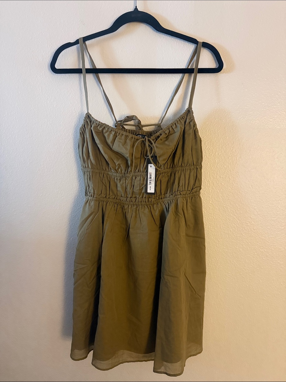 Deep Olive Green Heather Sundress